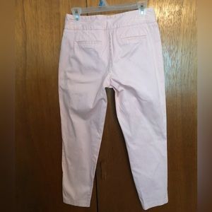 Versona peach and white striped ankle pants